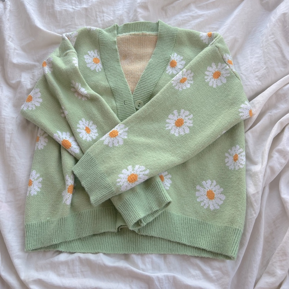flower print cardigan